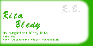 rita bledy business card